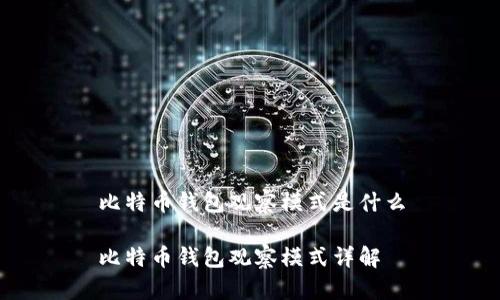 比特币钱包观察模式是什么
比特币钱包观察模式详解